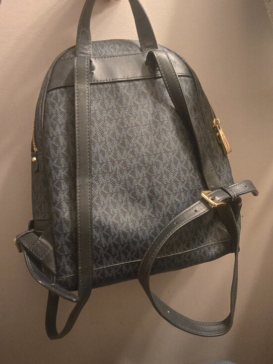 Michael Kors Navy/black Rhea backpack purse